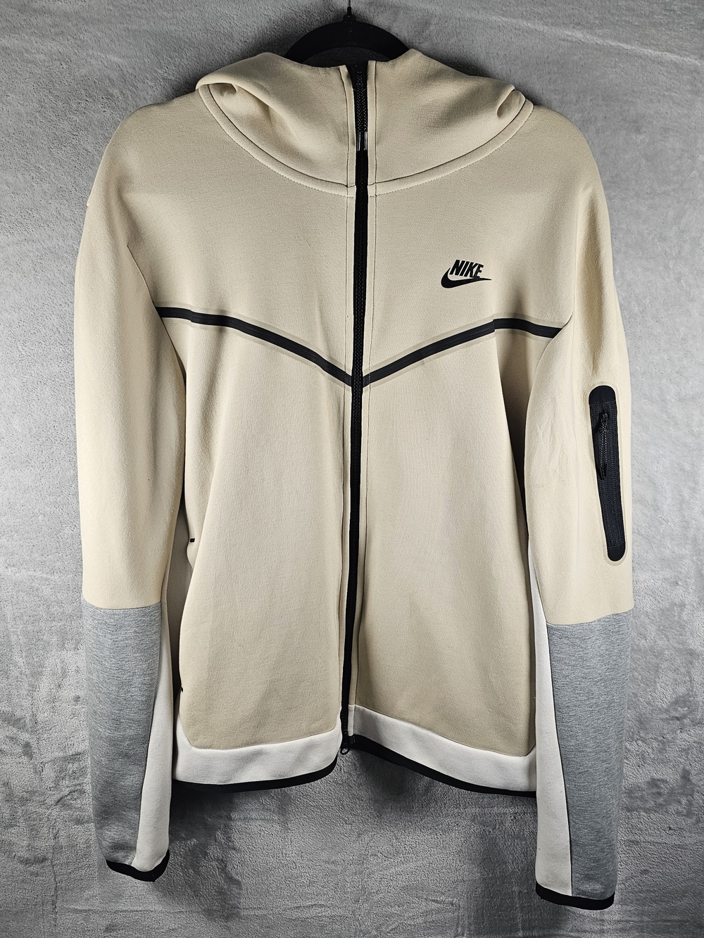 Nike Tech Sz. Large Men's Fleece Full Zip-Up Hoodie Sweater Hooded Colorblock